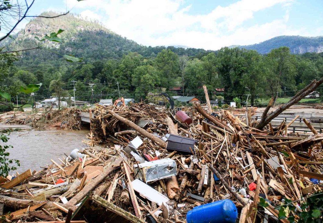 Hurricane Helene destruction